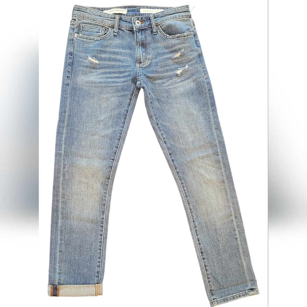 Pilcro By Anthropologie Slim Boyfriend Cut Blue Jeans, NWT, Women's Size 24